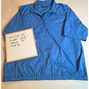 Greg Norman Golf Pullover XL Blue Quarter Zip Lightweight Windbreaker Mens